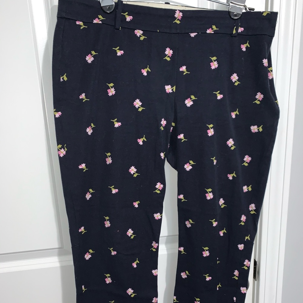 Navy with Pink flowers Chino Dress Pants